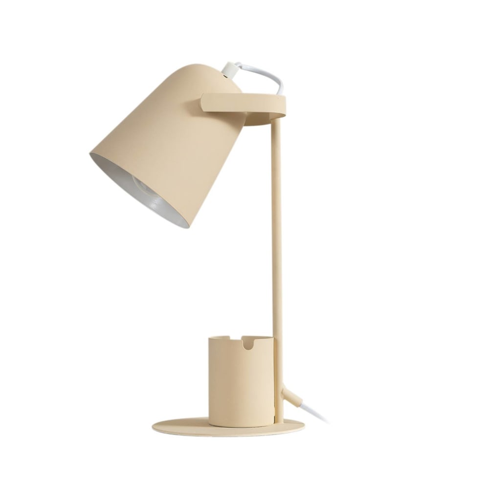 Lampe à poser en métal beige Lampe à poser en métal beige