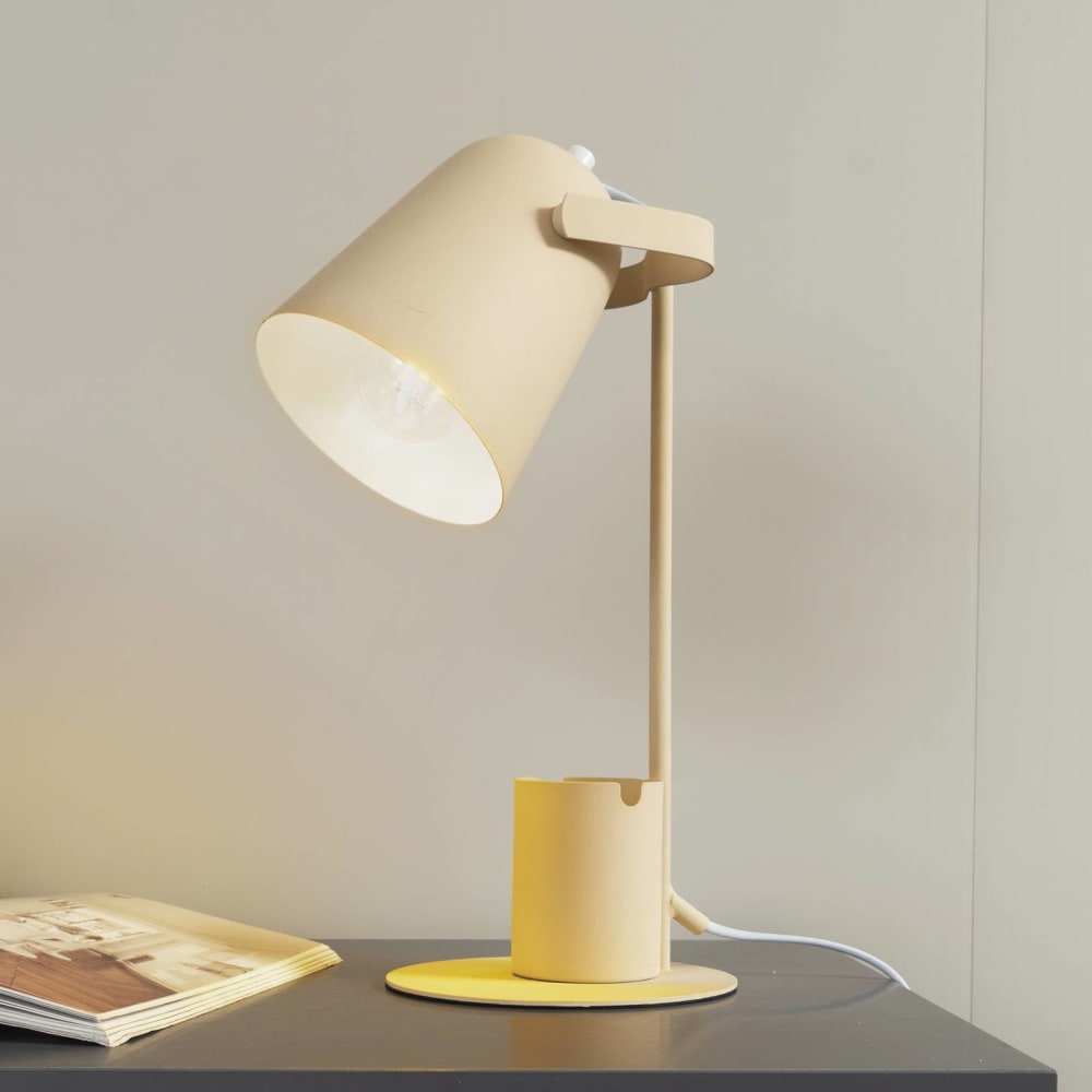 Lampe à poser en métal beige — vue 4