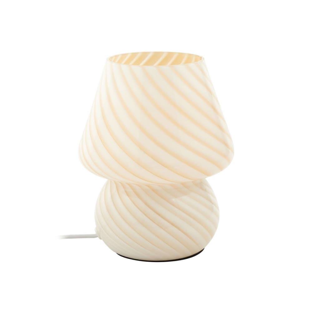 Lampe à poser en verre orange / jaune