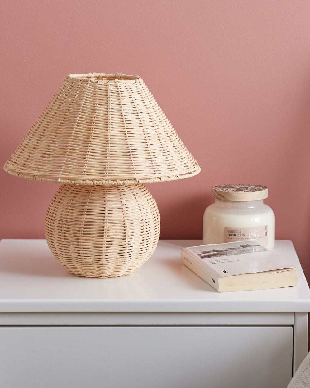 Lampe à poser rotin naturel — vue 4