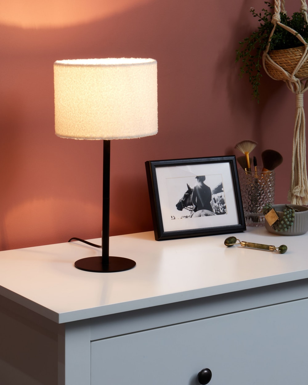 Lampe à poser bouclé blanc — vue 3