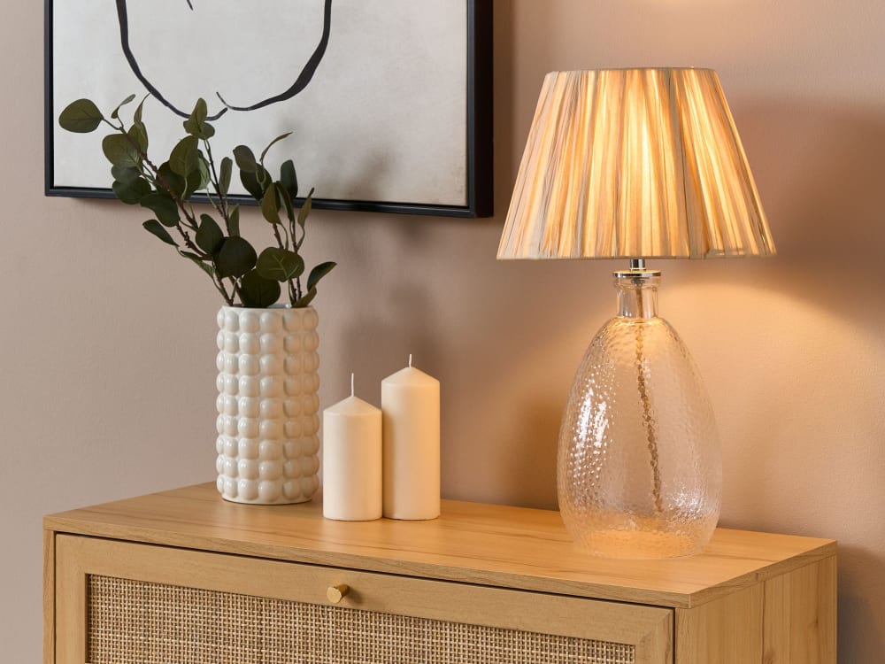 Lampe à poser verre naturel — vue 3