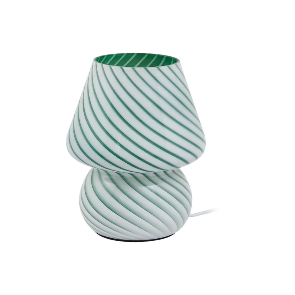 Lampe à poser en verre vert