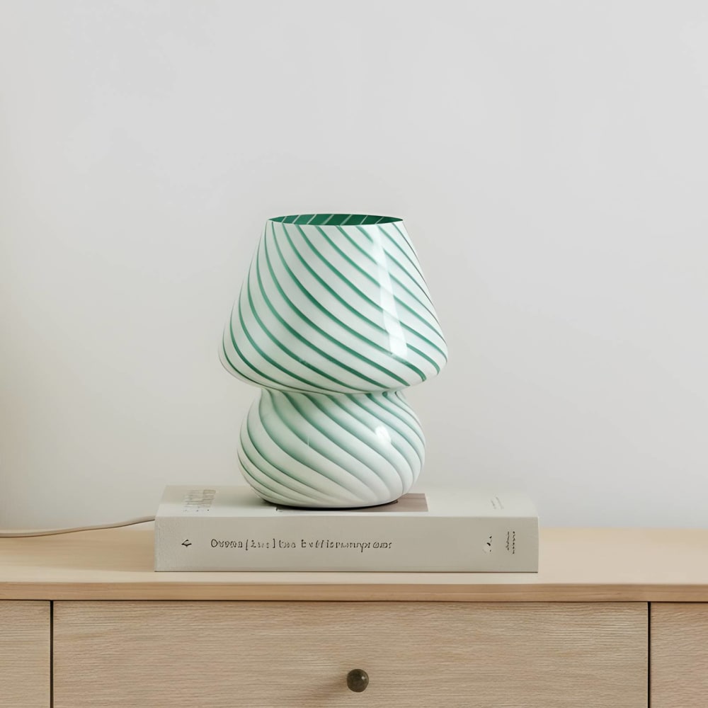 Lampe à poser en verre vert — vue 3