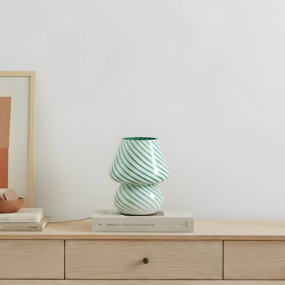 Lampe à poser en verre vert — vue 4