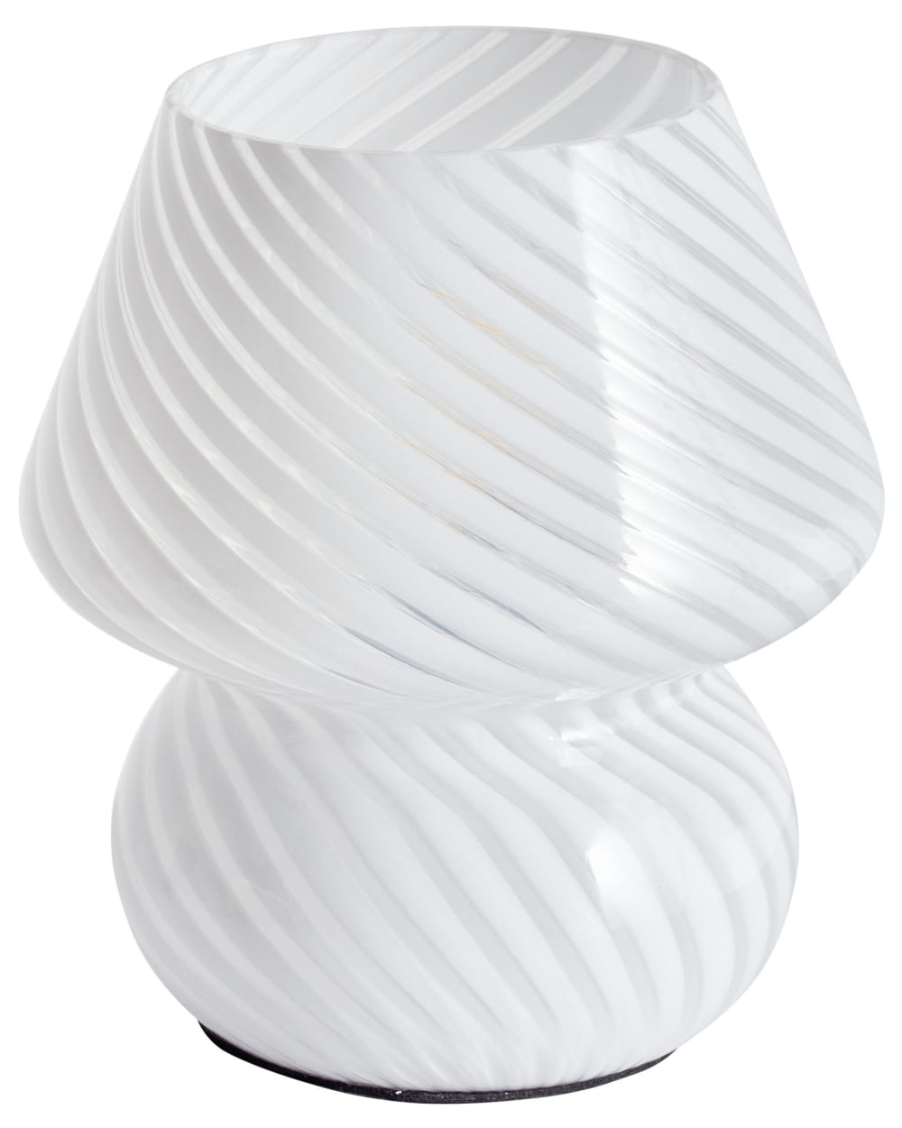 Tischleuchte Aus Glas 18Cm, Weiß