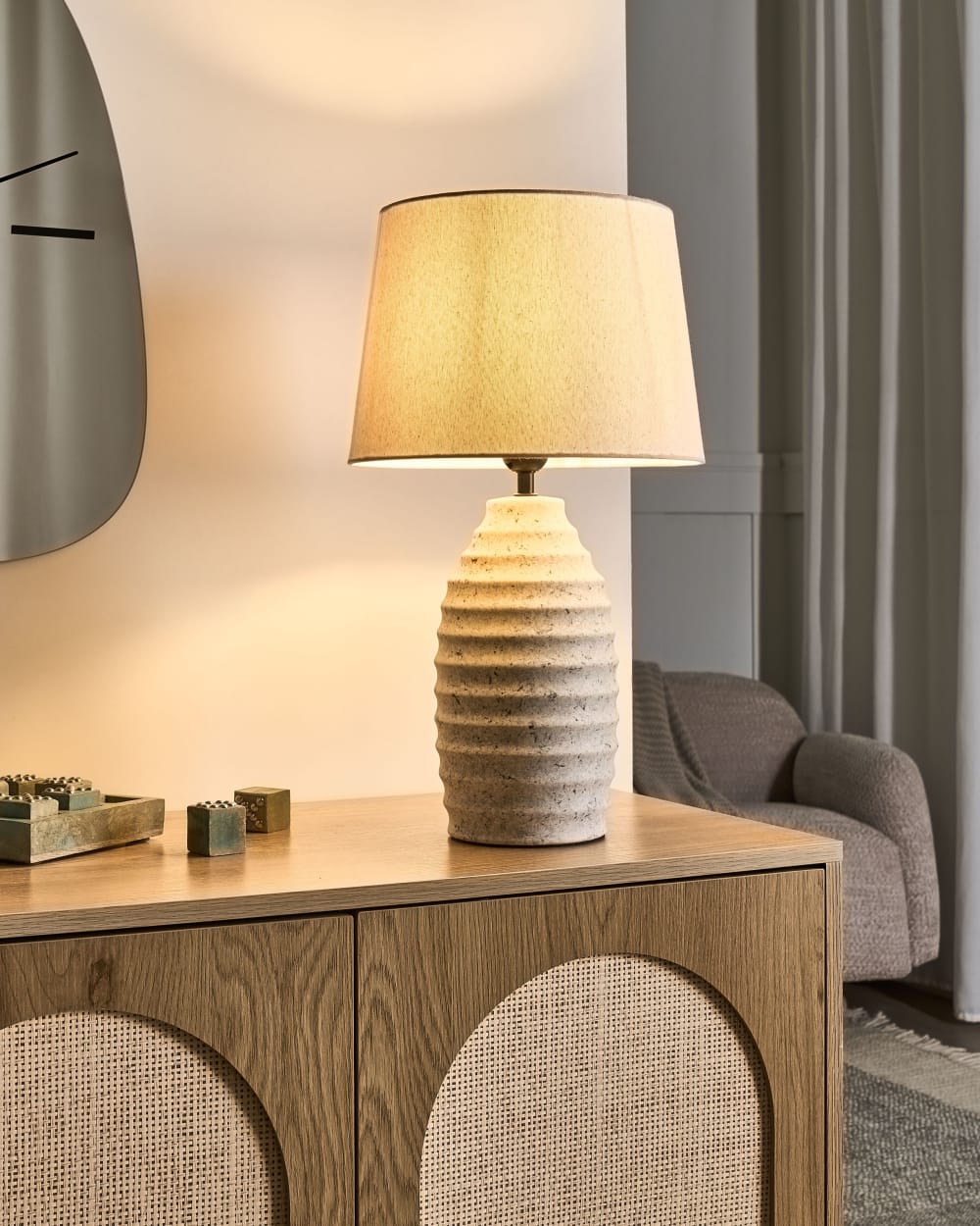 Lampe à poser céramique blanc cassé — vue 3