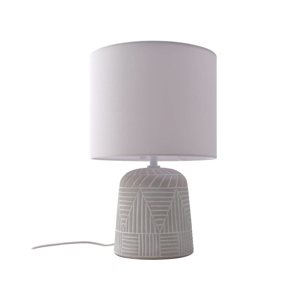 Lampe à poser en céramique blanc