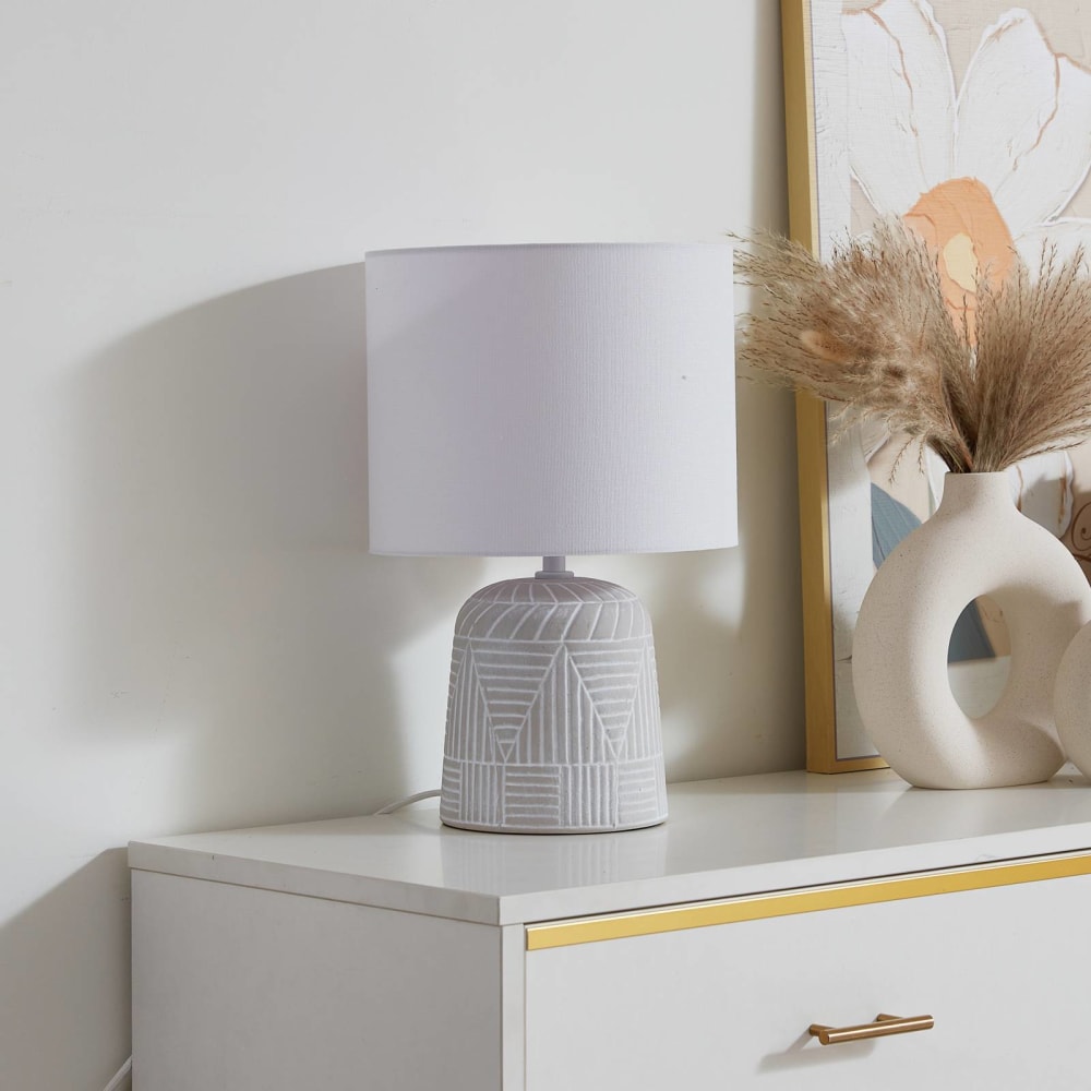 Lampe à poser en céramique blanc — vue 3