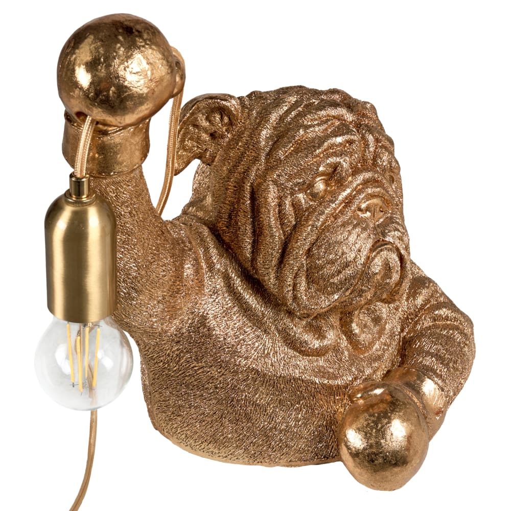 Lampe à poser chien doré — vue 4
