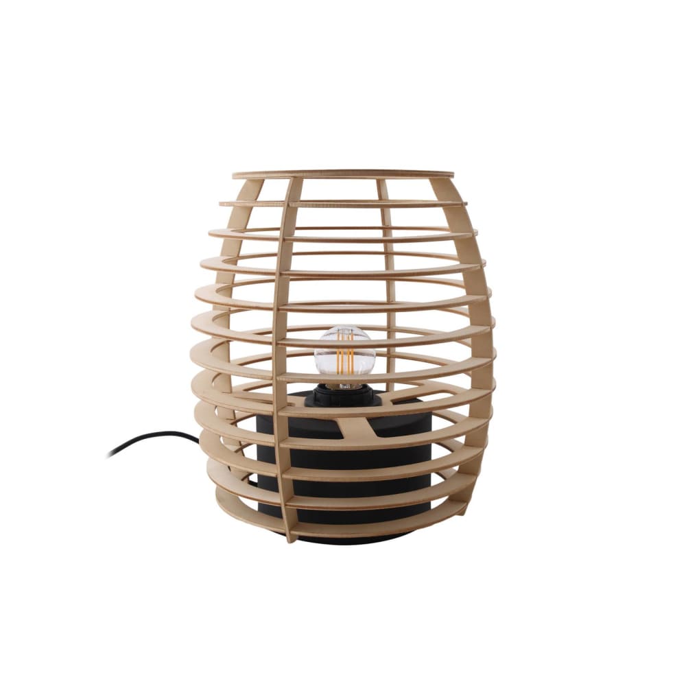 Lampe à poser en bois marron