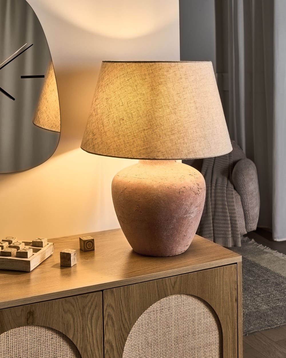 Lampe à poser céramique marron — vue 3