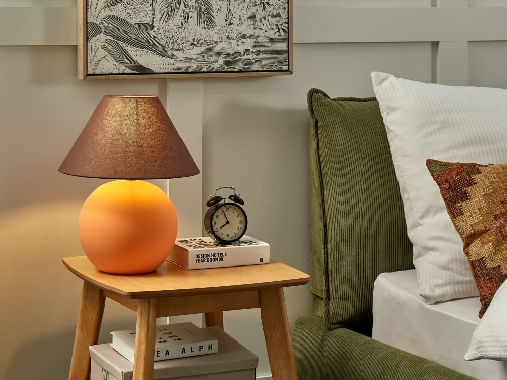 Lampe à poser céramique orange — vue 3