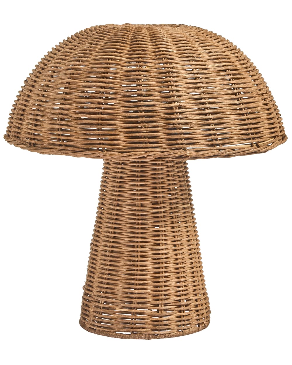 lampara de mesa seta  ratan natural