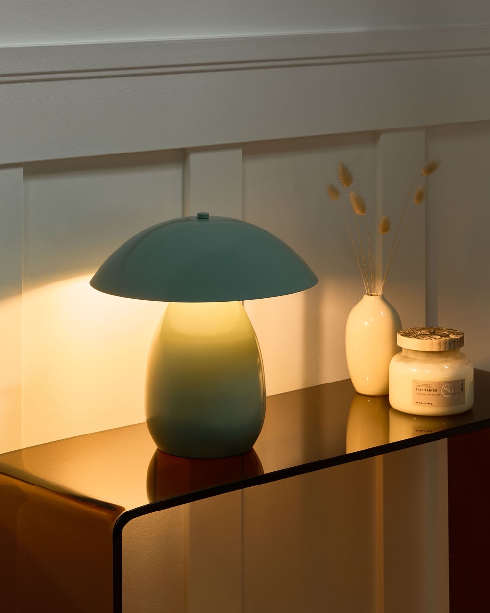 Lampe à poser métal vert clair — vue 3