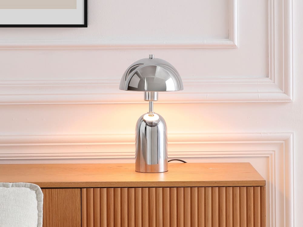 Lampe à poser laiton argenté — vue 4