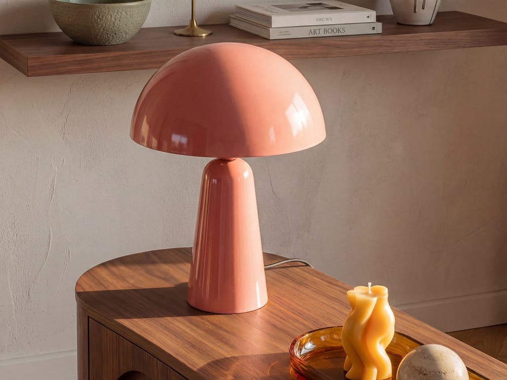 Lampe à poser métal rose — vue 3