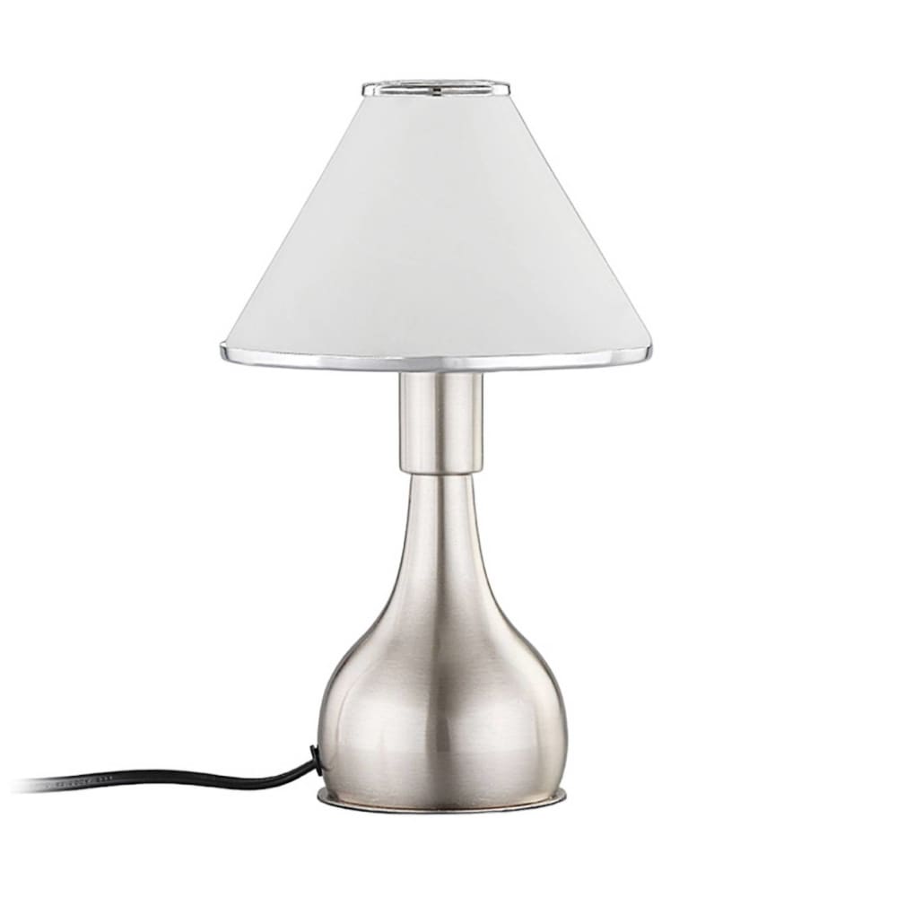 Lampe à poser en métal blanc