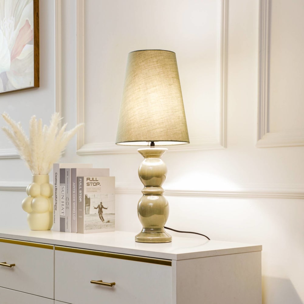 Lampe à poser en céramique vert — vue 3