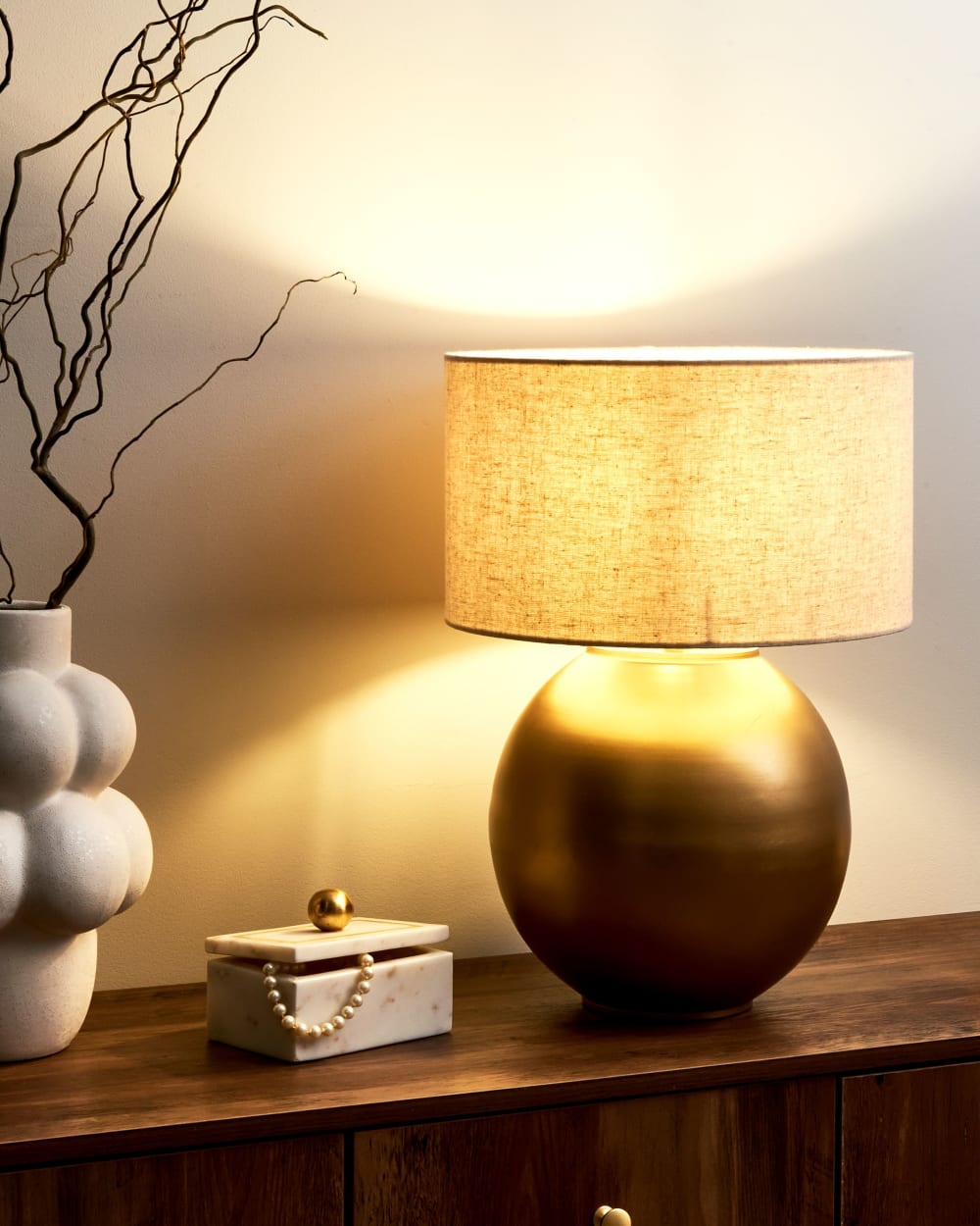 Lampe à poser métal laiton — vue 3