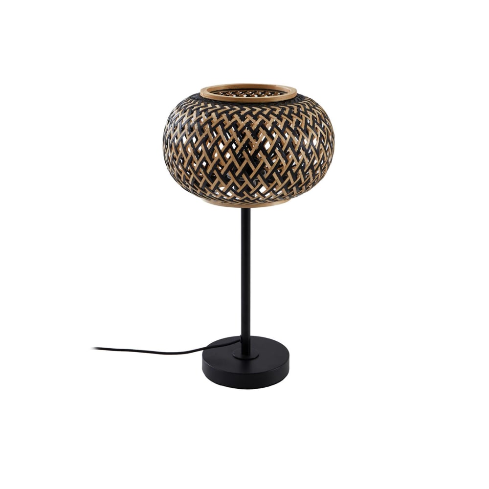 Lampe à poser en bois marron