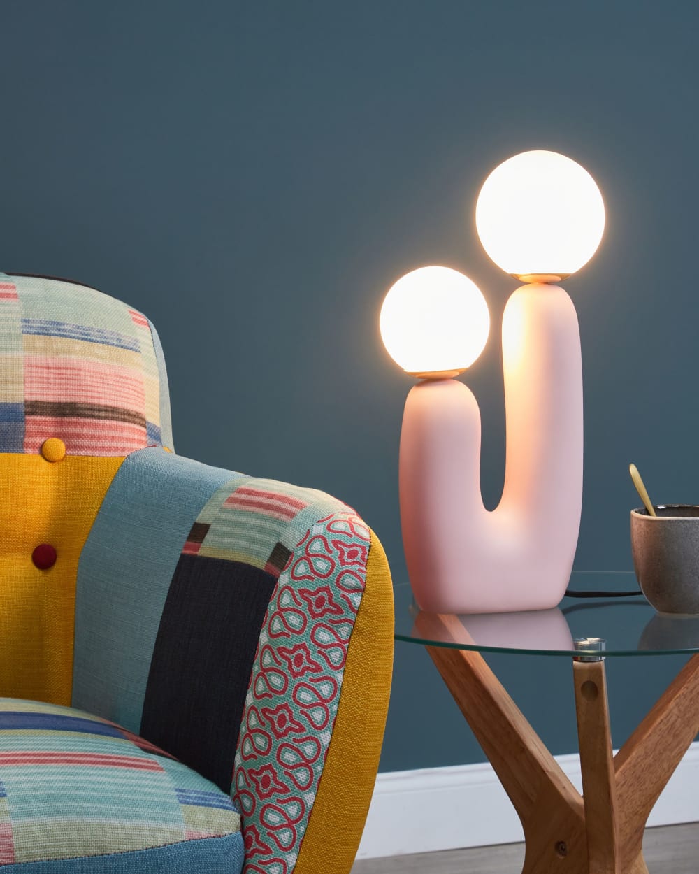 Lampe à poser rose pastel — vue 3