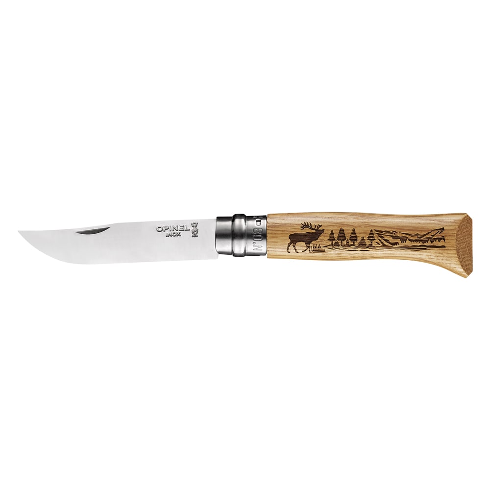 Couteau N°08 Animalia Cerf Chêne - Opinel
