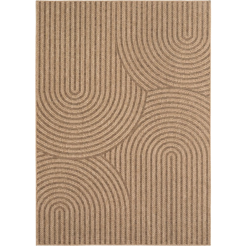 Tapis aspect jute à motifs arcs 80x250cm