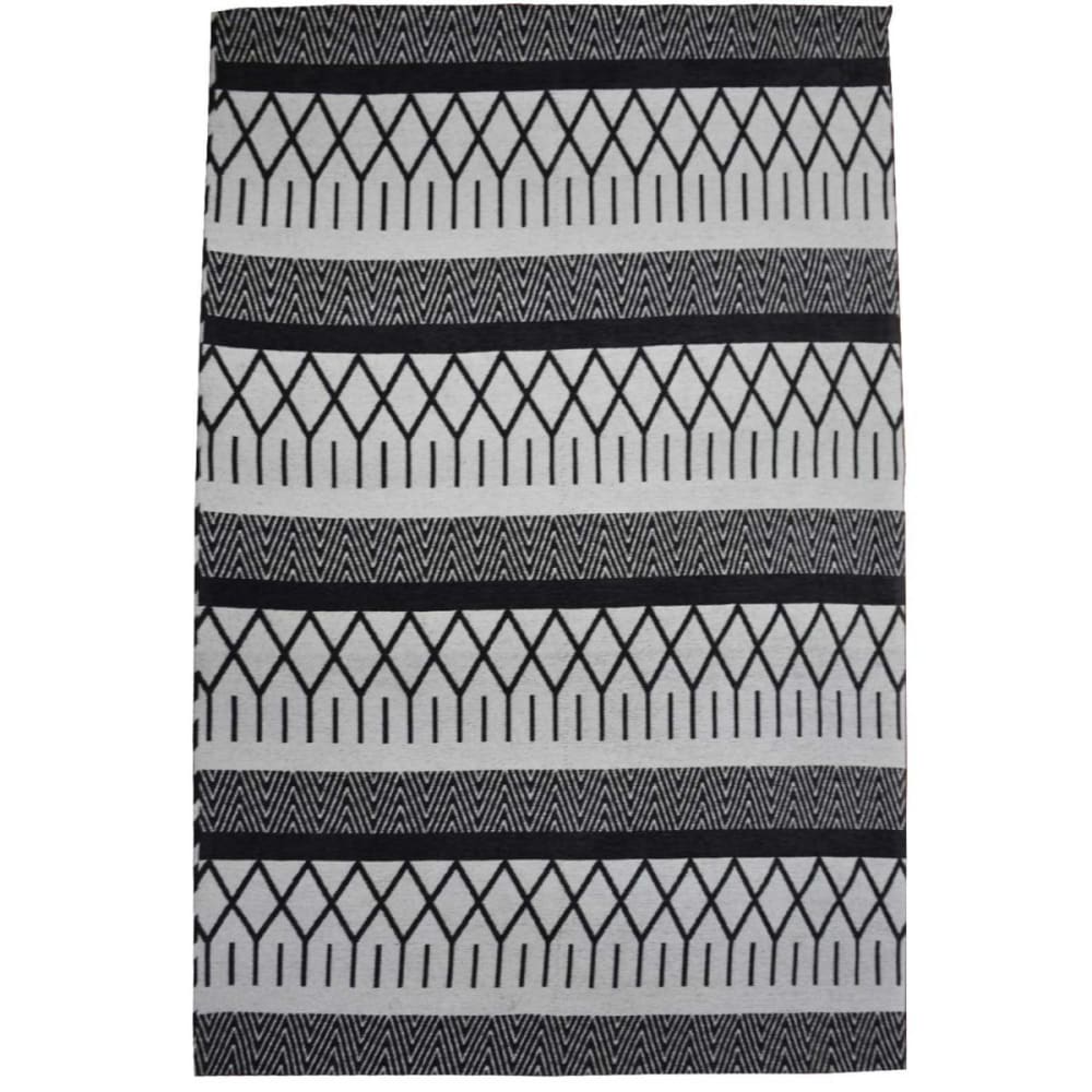 Un amour de tapis Wohnzimmerteppich 200x290 Cm Handgewebter Grau style exotic Grau Öko-Tex Zertifikat Pes - Polyester