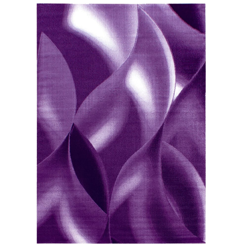 Tapis à vagues abstrait violet 80x150cm