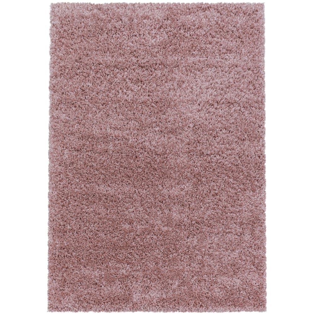 Tapis à poils longs doux rose 60x110cm