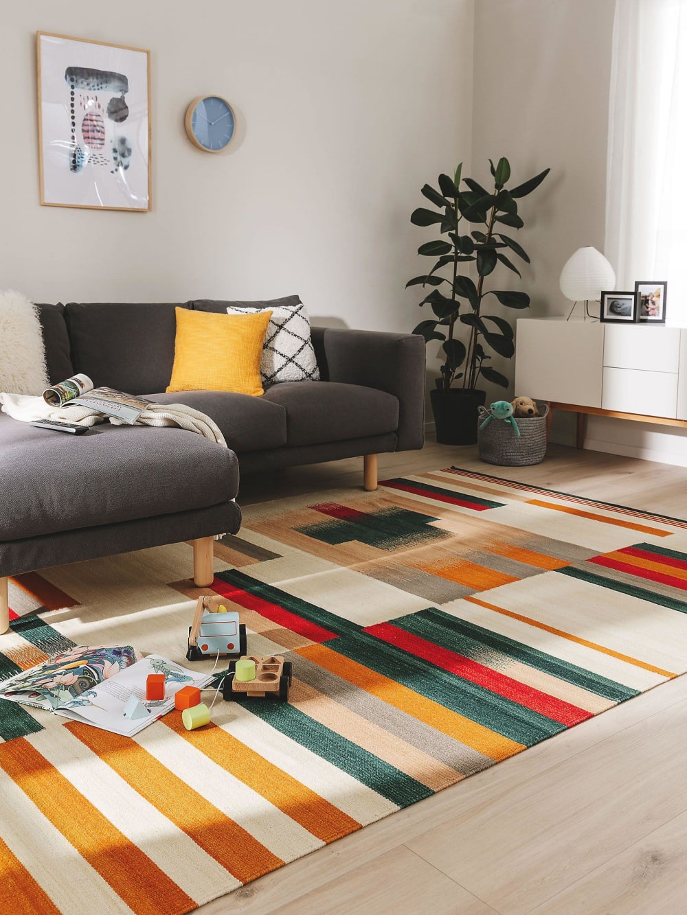 Flachgewebeteppich multicolor 200x300 - Maisons Du Monde