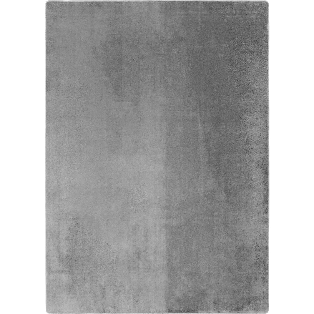 Tapis à poils doux lavable argent 80x250cm