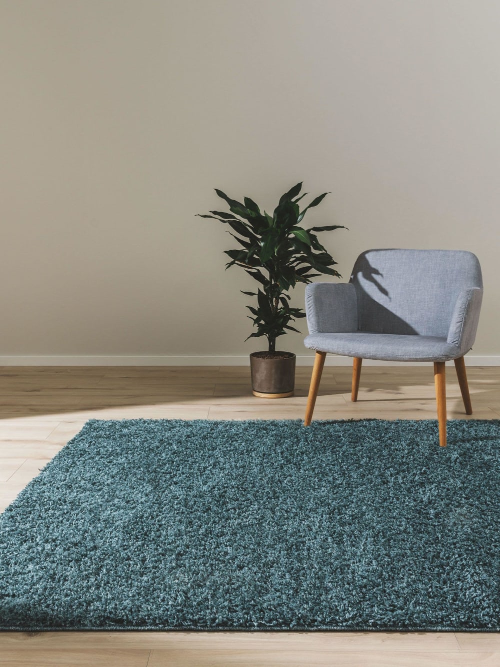 Tapis à poils longs bleu 200x250 — vue 3