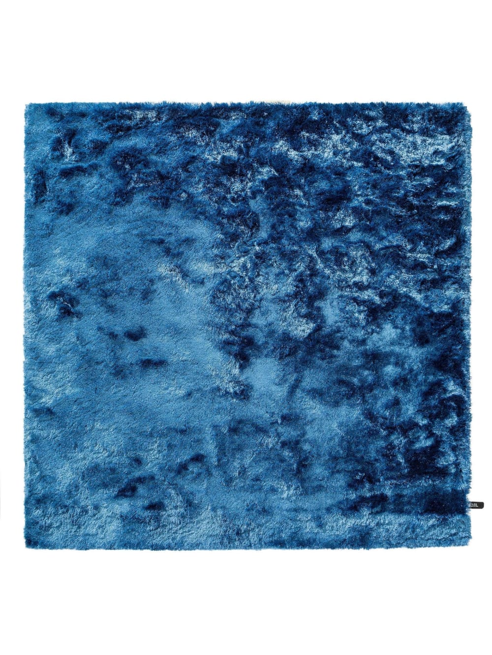 Tapis à poils longs - bleu 200x200