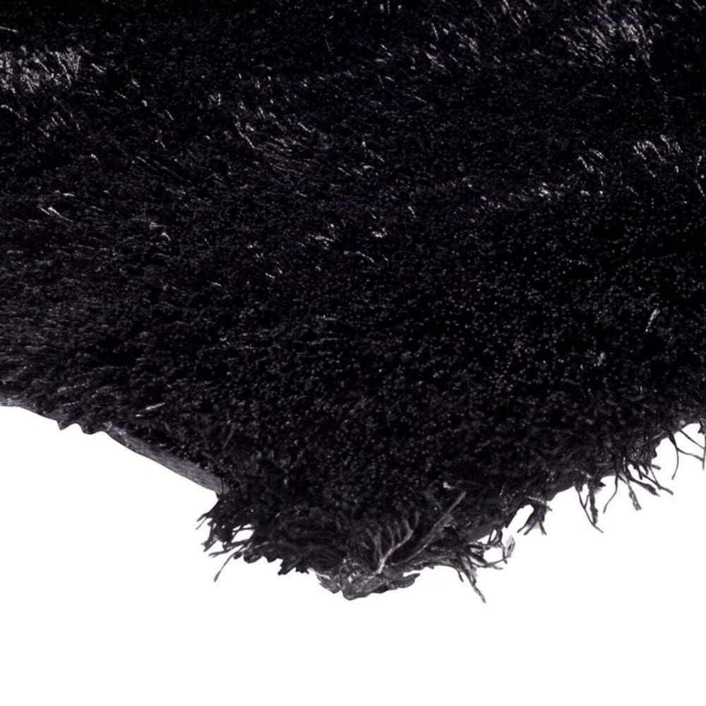 Tapis à poils longs noir 190x200 — vue 4
