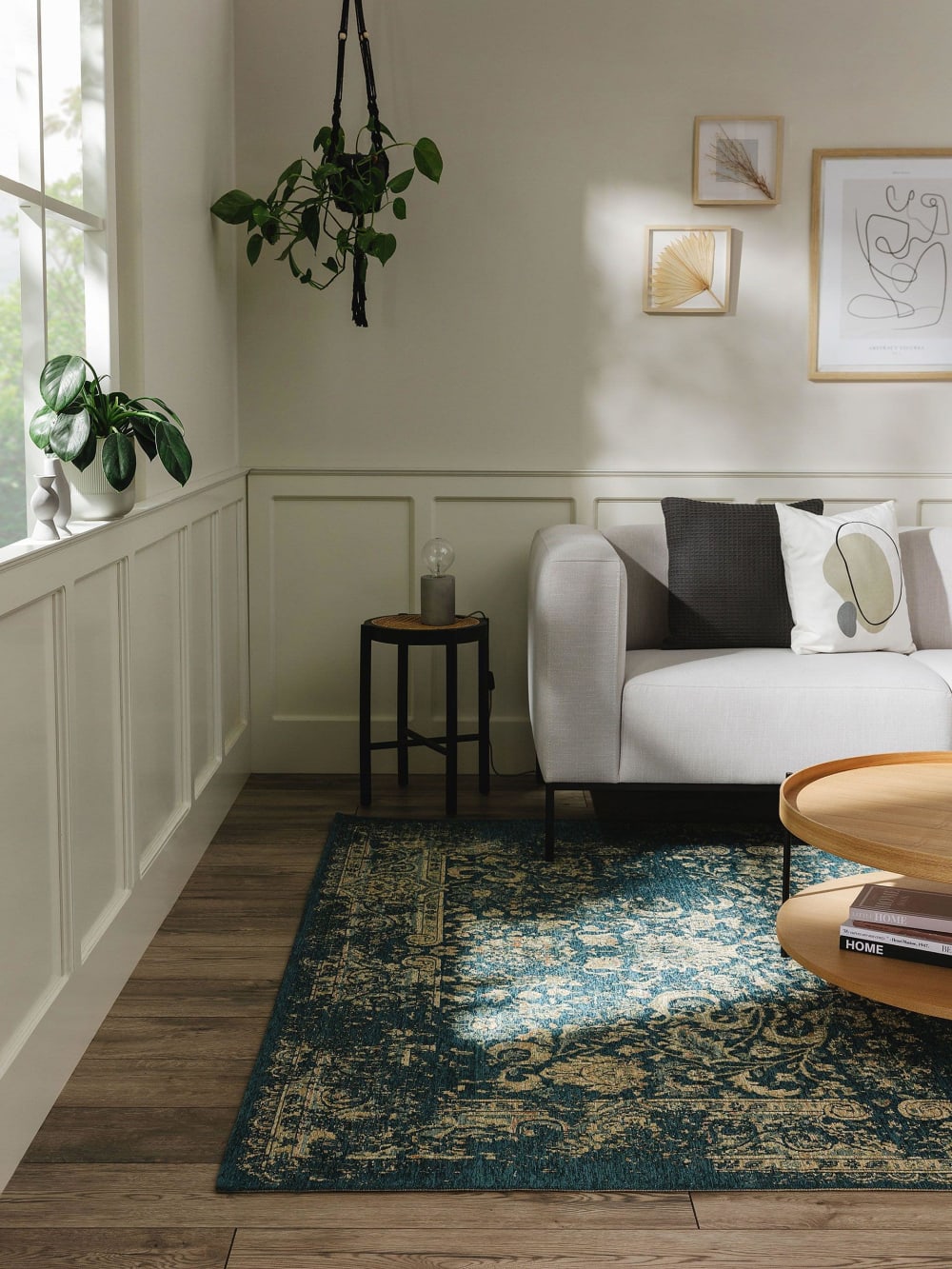Tapis tissé à plat bleu 160x235 — vue 3