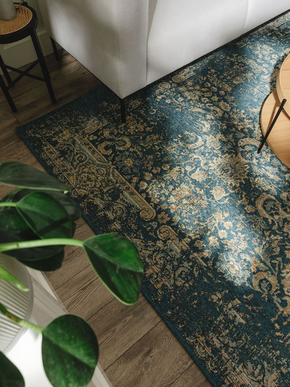 Tapis tissé à plat bleu 160x235 — vue 4