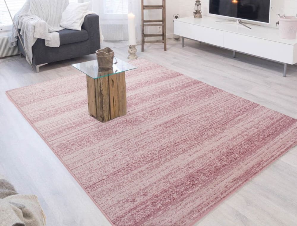 Tapis uni à dégradé rose 80x300cm — vue 3
