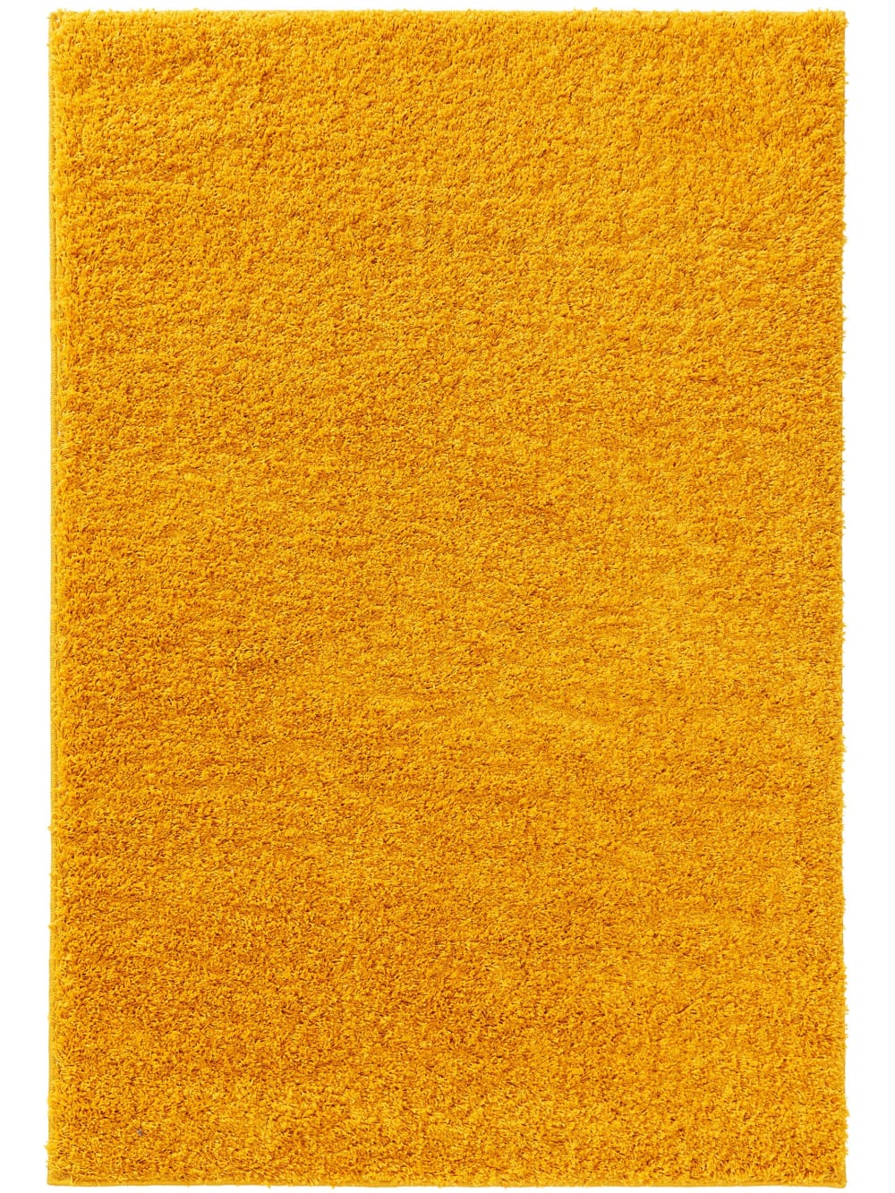 Tapis à poils longs jaune 80x150