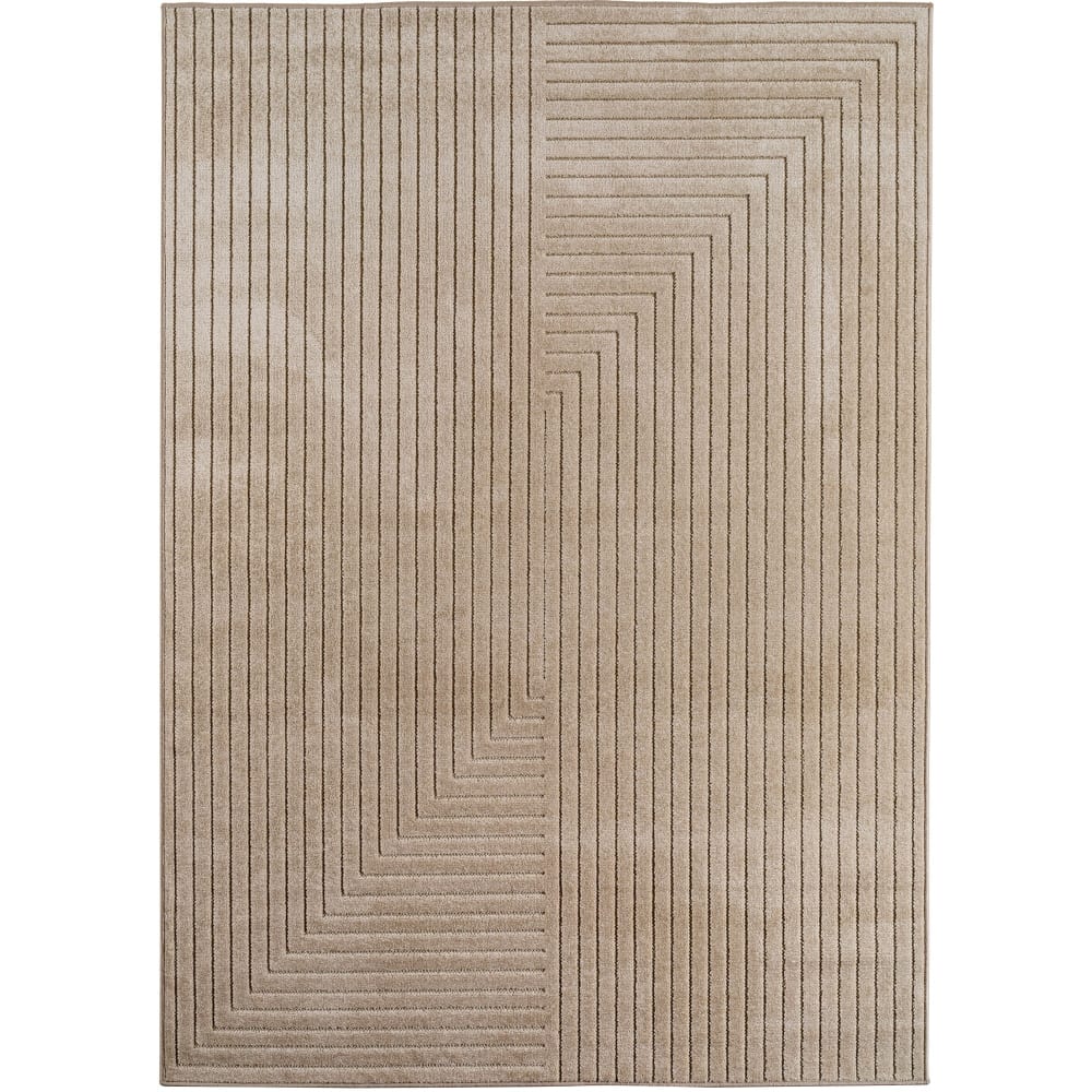 Tapis poils courts à relief nolan beige 80x150cm
