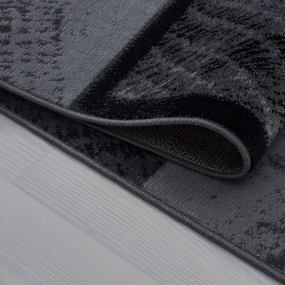 Tapis à motifs carreaux en damier noir 200x290cm — vue 4