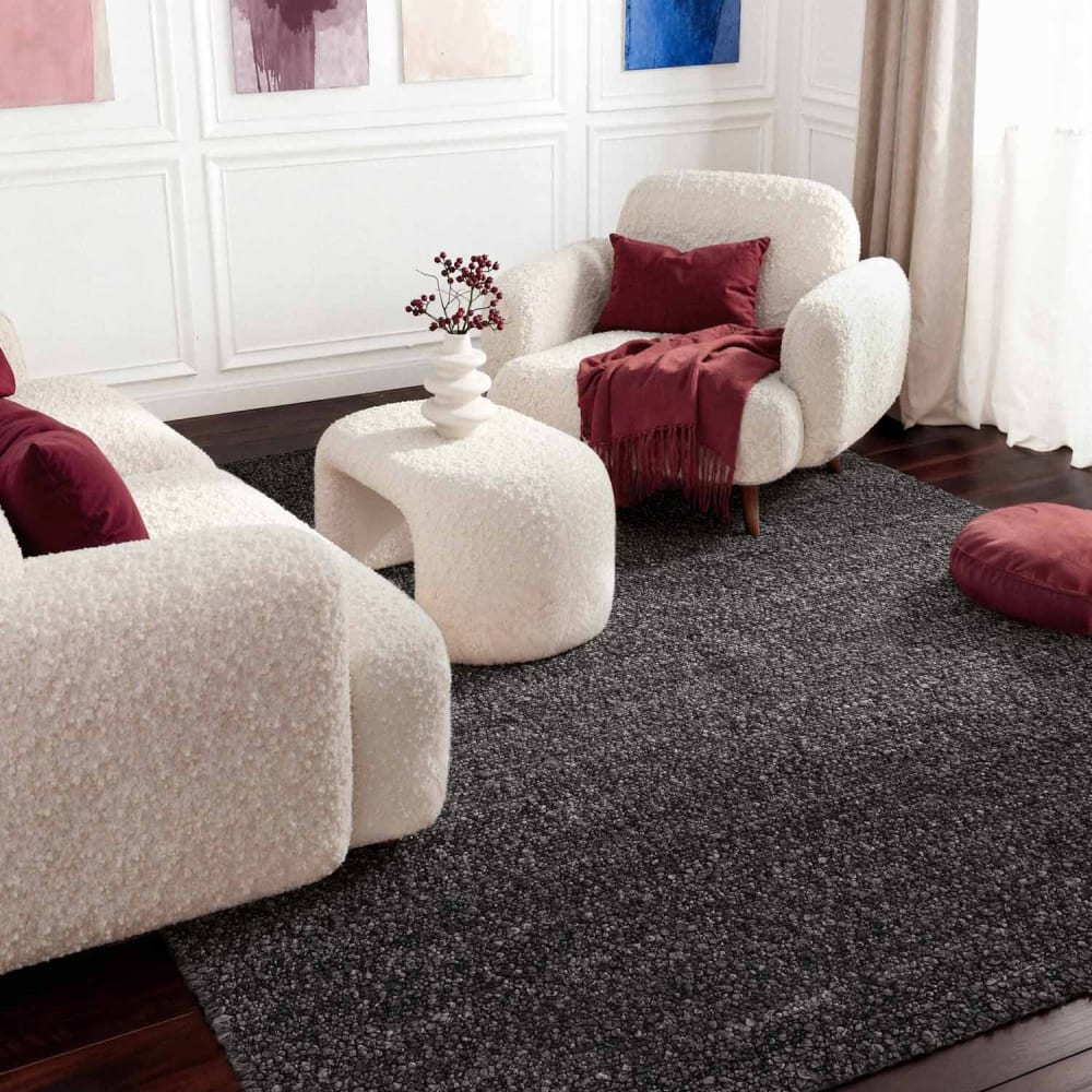 Tapis bouclés à poils courts anthracite 200x290cm — vue 3