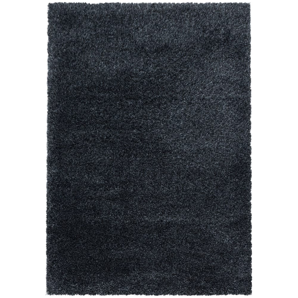 Tapis cosy à poils longs noir 80x150cm