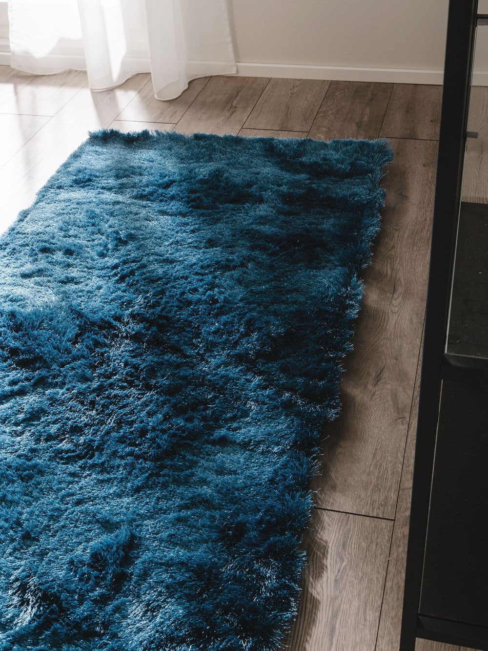 Tapis à poils longs bleu 80x300 — vue 4