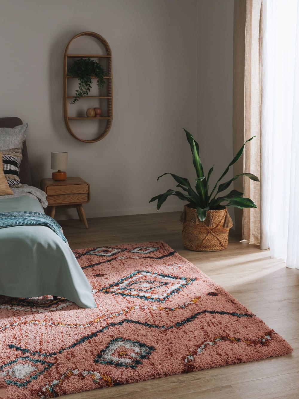 Tapis à poils longs rose 160x230 — vue 3