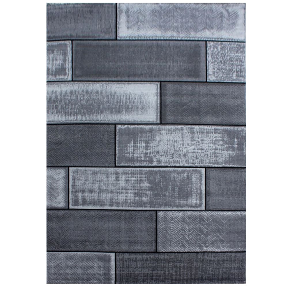 Tapis à motifs mur en briques noir 80x150cm