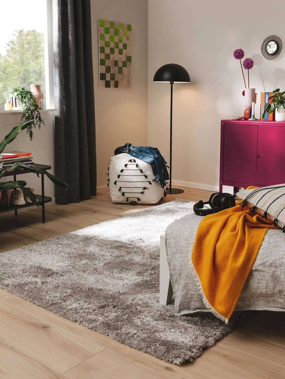 Hochflorteppich grau 200x290 - Maisons Du Monde