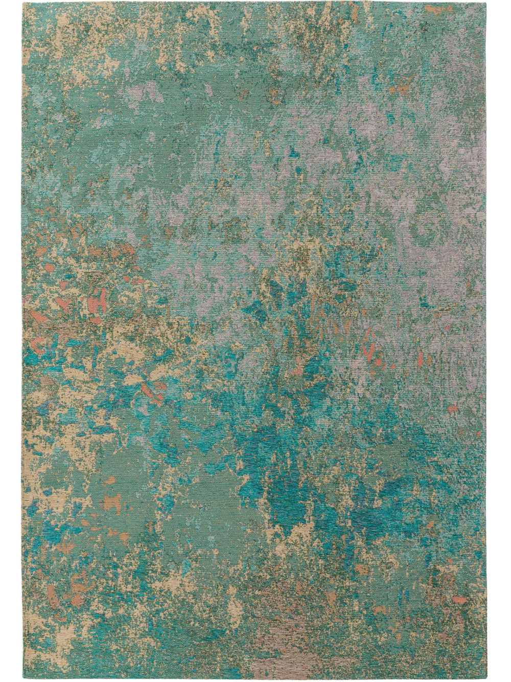 Tapis tissé à plat - turquoise