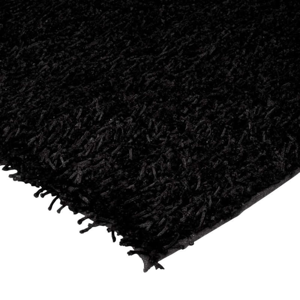 Tapis à poils longs toucher soyeux noir 160x230 — vue 3